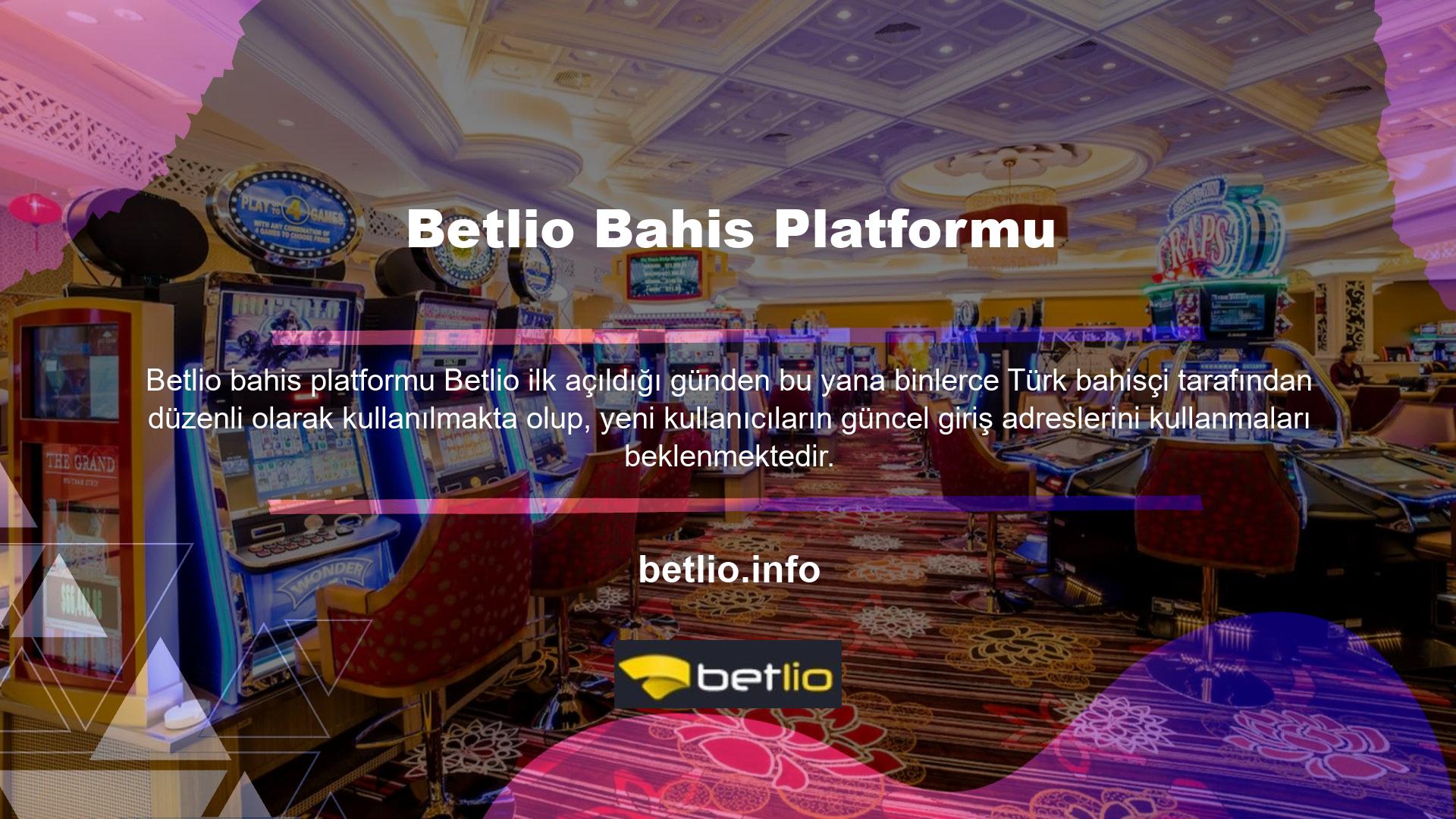 Zengin bahis seçenekleri ve yüksek oranlar, Türkiye bahis piyasasının önde gelen dijital bahis platformlarından biri olan Betlio güncel adresine ulaşmanızı sağlar