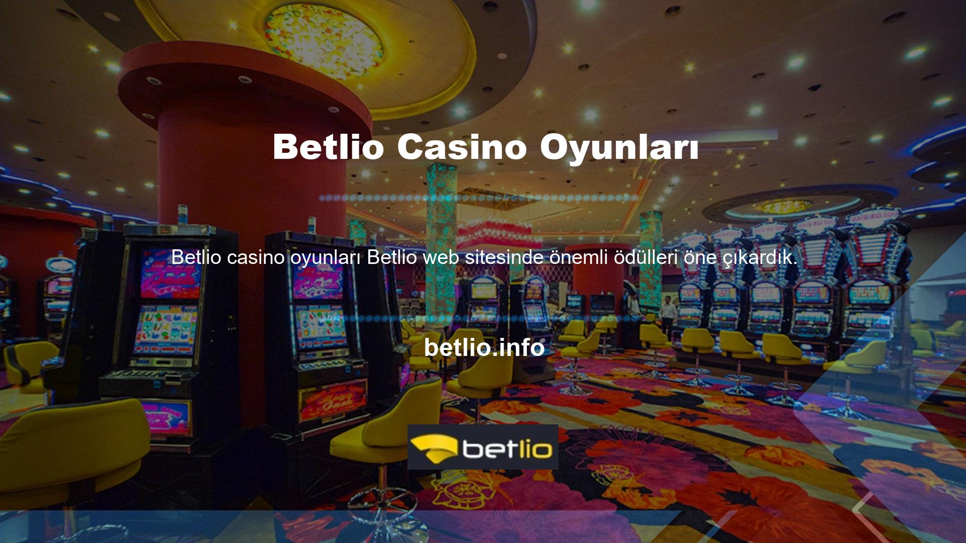 Web sitesinde hangi casino oyunları ve farklı oyunlar mevcut? Betlio, aralarından seçim yapabileceğiniz birçok oyunun bulunduğu devasa bir oyun kütüphanesine sahiptir